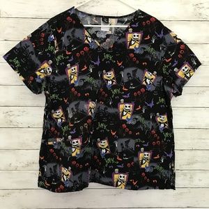 Disney Nightmare before christmas 2XL scrub top